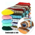 thumbnail image 6 of 5 Pack Womens Warm Socks Winter Thick Knitted Wool Crew Casual Socks Gift, 6 of 6
