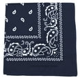 thumbnail image 2 of 12Pcs Bandanas 100% Cotton Double Sided Paisley Print Head Wrap Scarf Headband Navy, 2 of 5