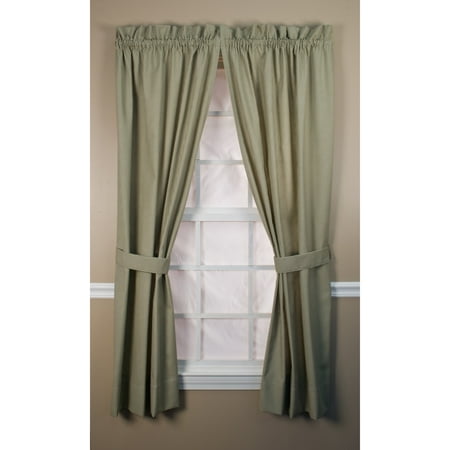 Ellis Curtain Logan Check Tailored Curtain Panel with Ties - One Pair