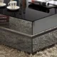 thumbnail image 3 of Muebles modernos y sencillos de lujo, mesa de centro de mármol, mueble de TV combinado para sala de estar, mesa de centro de cristal cuadrada negra, 3 of 3