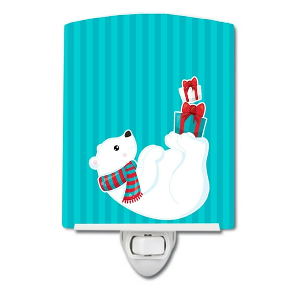 Caroline's Treasures BB8986CNL Polar Bear #4 Ceramic Night Light, 6x4x3", multicolor