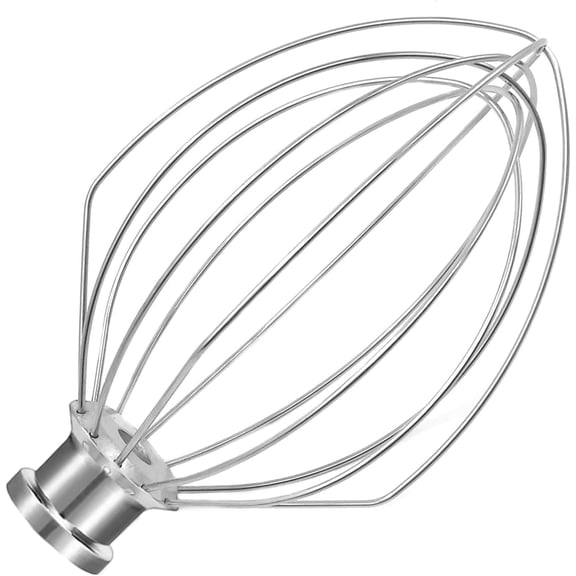 K5A Stainless Steel Whisk for KitchenAid 5 Qt Bowl-Lift Stand Mixer, 6 Wire Whip Compatible with K4/5, K5SS, KSM5, KG25, KF26, KP50, KSM6573, KSM6521 Heavy Duty, 18/8 Stainless Steel, Dishwasher Safe