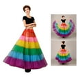 thumbnail image 2 of Women's Floor Length Petticoats Wedding Slips Colorful Mesh Wedding Dress Crinoline Pluses Sizes Bridal Gowns Underskirt, 2 of 8