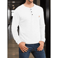 thumbnail image 4 of Aiyino Men's Loose Fit Heavyweight Long Sleeve Pocket Henley T-Shirt, 4 of 5
