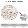 thumbnail image 6 of Pioneer Flower Floral Print Pattern Round Fitted Tablecloth with Elastic Edge,Dining Table Cover Waterproof,Outdoor Round Tablecloth for Camping,Dining,Indoor and Outdoor, 6 of 7