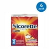 (6 pack) (6 Pack) Nicorette Nicotine Gum, Stop Smoking Aid, 2 mg, Cinnamon Surge Flavor, 100 count