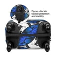 thumbnail image 6 of Uemuo Blue and White Butterflies Printed Washable Luggage Cover - Fashion Suitcase Protector Fits 18-32 Inch Luggage -Medium, 6 of 9