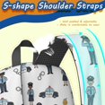 thumbnail image 5 of Police and Officer White Pattern 17" Waterproof Oxford School Backpacks for Teens, S-Shape Padded Straps, for School, Travel, Hiking, Camping, 5 of 5