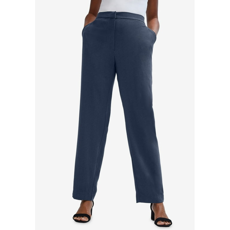 Jessica London Women's Plus Size Two Piece Single Breasted Pant Suit Set -  18 W, Black
