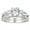 White Round, variant on 1 Carat Wedding Ring Sets Infinity Band Princess Sterling Silver Rings for Women CZ Size 7