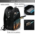 thumbnail image 4 of Fotbe Sunset Prairie Meditating Horse Mochila con Estampado y Puerto USB para Hombre y Mujer, Mochila Antirrobo, Mochila de Viaje, Mochila Escolar, Mochila Universitaria, 4 of 7