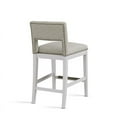 thumbnail image 4 of Home Square Fabric Counter Stool in Taupe and White Base - Set of 3, 4 of 8