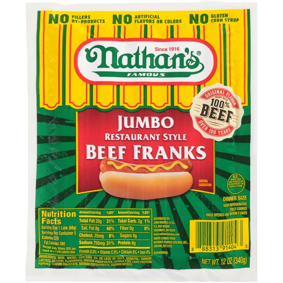 30 Nathan's Hot Dog Nutrition Label Labels Design Ideas 2020