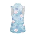 thumbnail image 2 of Whosucclay Seashell and Conch Pattern Sleeveless Golf Shirt for Women, Casual Womens Golf Shirt Durable Elastic Casual Athletic Tank Tops, 2 of 7