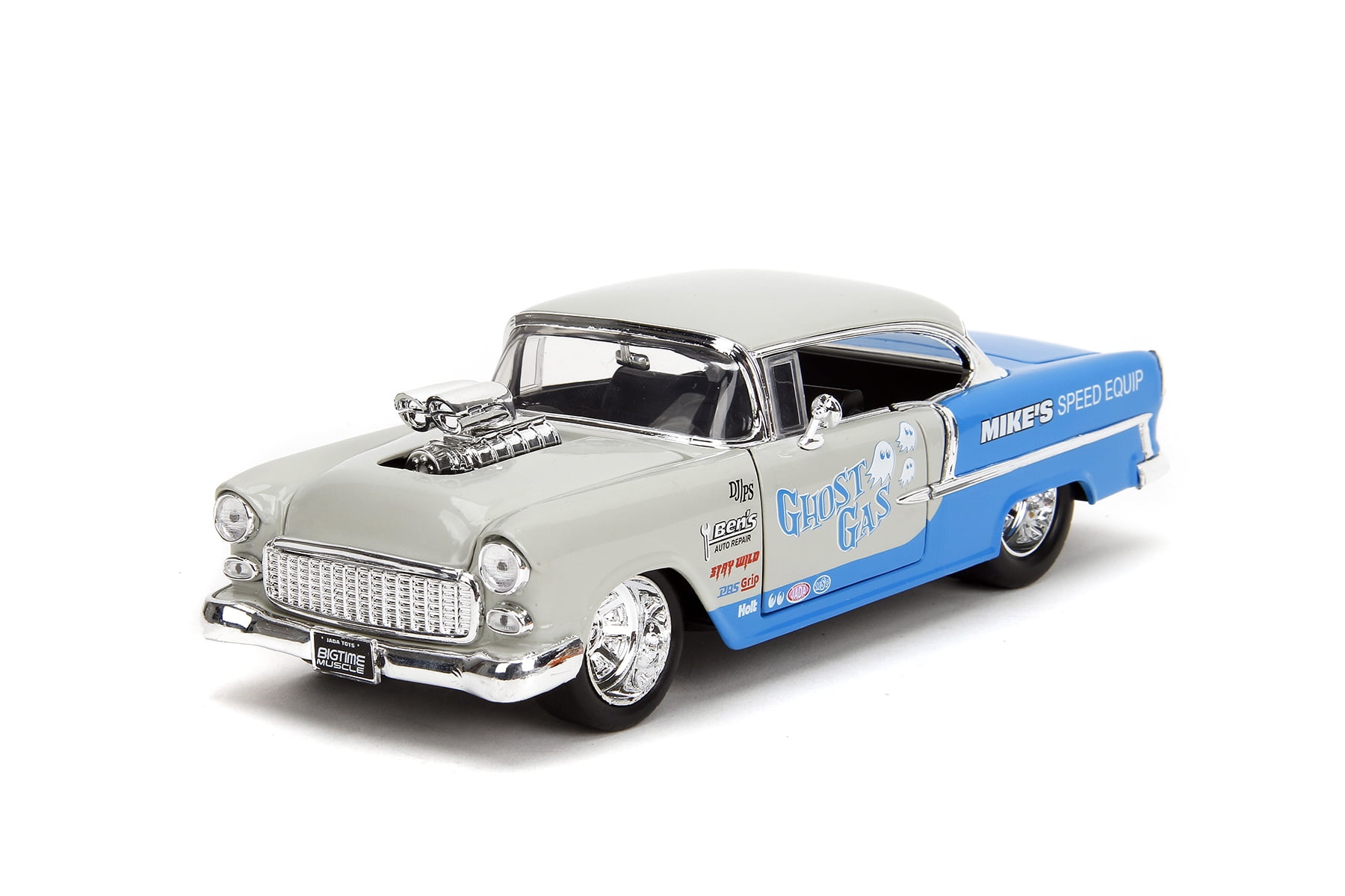 1955 Chevy Bel Air, Gold with White Flames - Jada Toys 32917