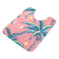 thumbnail image 2 of Toilet Rug U-Shaped Bathroom Rugs Non-Slip Soft Plush Machine Washable Contour Bath Mat Retro Vintage Palm Tree 24x20, 2 of 9
