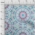 thumbnail image 2 of oneOone Rayon Teal Green Fabric Mandala Sewing Craft Projects Fabric Prints By Yard 56 Inch Wide, 2 of 8