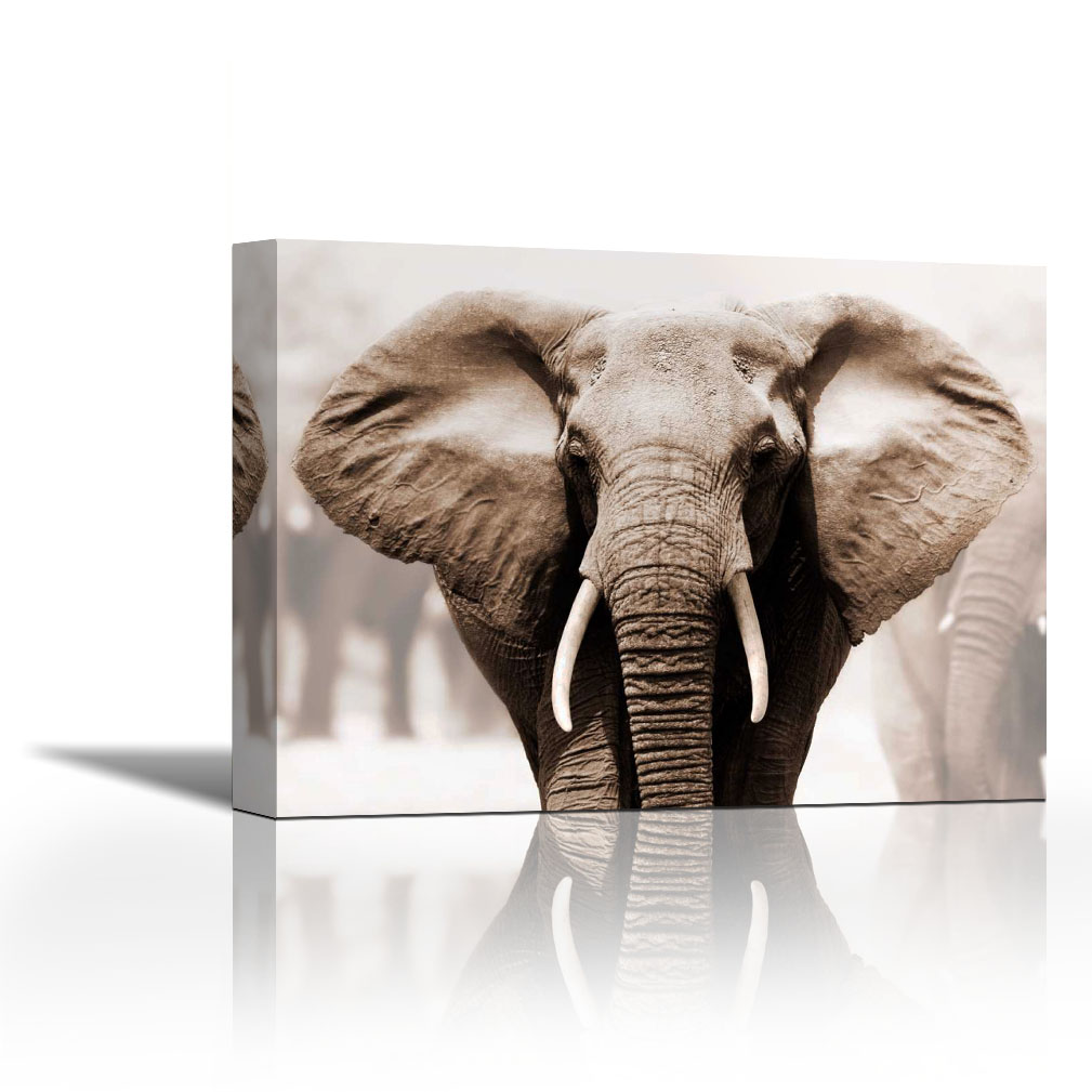 African Elephant Contemporary Fine Art Giclee on Canvas Gallery Wrap wall décor Art