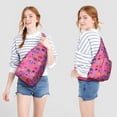 thumbnail image 3 of Vintage Elephant Sling Backpack - Retro Tribal Pattern Shoulder Bag with Layered Storage, Fashionable Pack for Students & Office Workers, 3 of 4