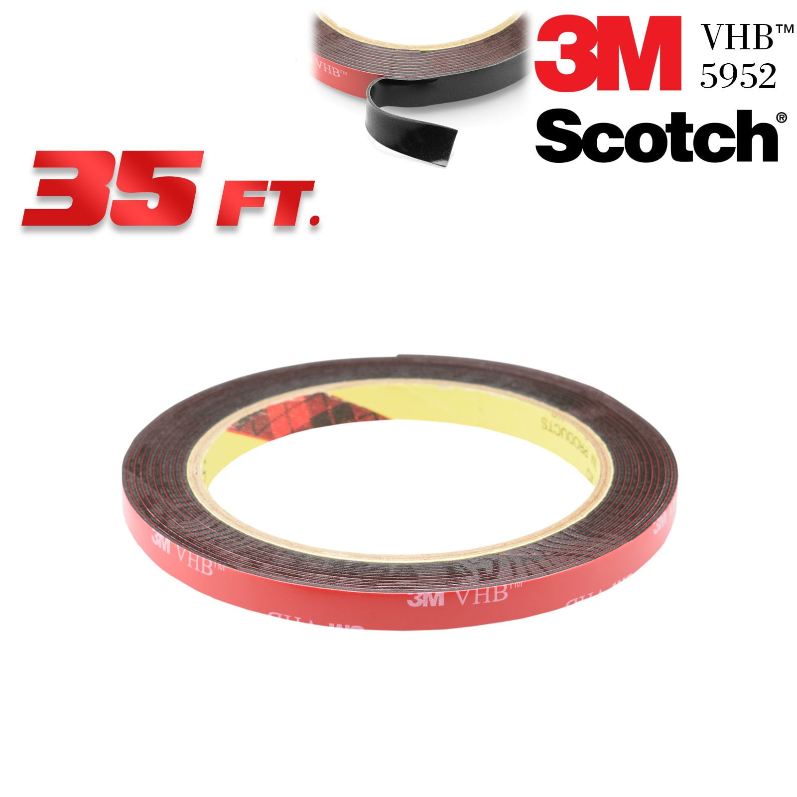 3M 5952 VHB 8mm x 33Meters Double Sided Foam Adhesive Automotive Mounting Tape 