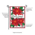thumbnail image 4 of Evergreen Poinsettia Welcome Garden Applique Flag, 4 of 6