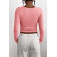 thumbnail image 2 of Remera PRETTYGARDEN 2025 Ajustada de Canalé con Botones Rosa Talle L, 2 of 8