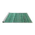 thumbnail image 2 of Ahgly Company Machine Washable Indoor Rectangle Southwestern Turquoise Blue Country Area Rugs, 2' x 5', 2 of 4
