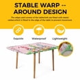 thumbnail image 4 of Easter Bunny Gnomes Table Cloths for 6 Foot Rectangle Tables, Spring Easter Eggs Floral Pink Plaid Patio Waterproof Elastic Fitted Tablecloths, Washable Rectangular Table Cover for Camping, 4 of 8