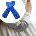 thumbnail image 1 of Guantes Largos de Fiesta de ópera, Guantes de Fiesta de Los años 20, Guantes Sin Dedos para Mujer, Guantes de Satén para Fiesta Nocturna, Baile de Más Azul, 1 of 8