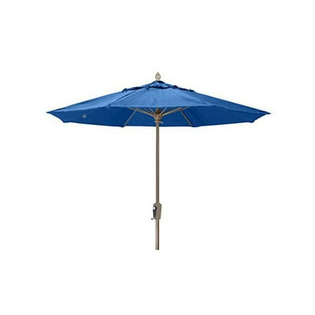 FiberBuilt Umbrellas 9' Oct Market 8 Rib Crank Lift with Pacific Blue Marine Grade Solution Canopy