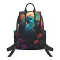 thumbnail image 3 of Daiia Colorful Flower Bird School Backpack for Men and Women Lightweight Backpack Durable Backpack Water-Resistant,Travel,Work Bag, 3 of 9