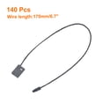 thumbnail image 2 of Uxcell 140Pcs Nylon Hang Tag String 6.7Inch Snap Lock Pins Loop Price Tag Fastener Plastic Tags Dark Gray, 2 of 7