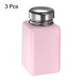 thumbnail image 3 of 3pcs Dispensadores de Alcohol Solvente 180ml(6oz) con Bomba de Dispensación de Líquido y Tapa de Acero Inoxidable Sellada para Acetona, Limpiador, Rosa, 3 of 6