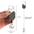 thumbnail image 5 of Pebbuoy Retractable Keychain Heavy Duty Carabiner Key Chain Lightweight Impact Resistance Tactical ID Badge Reel Key Ring, 5 of 6