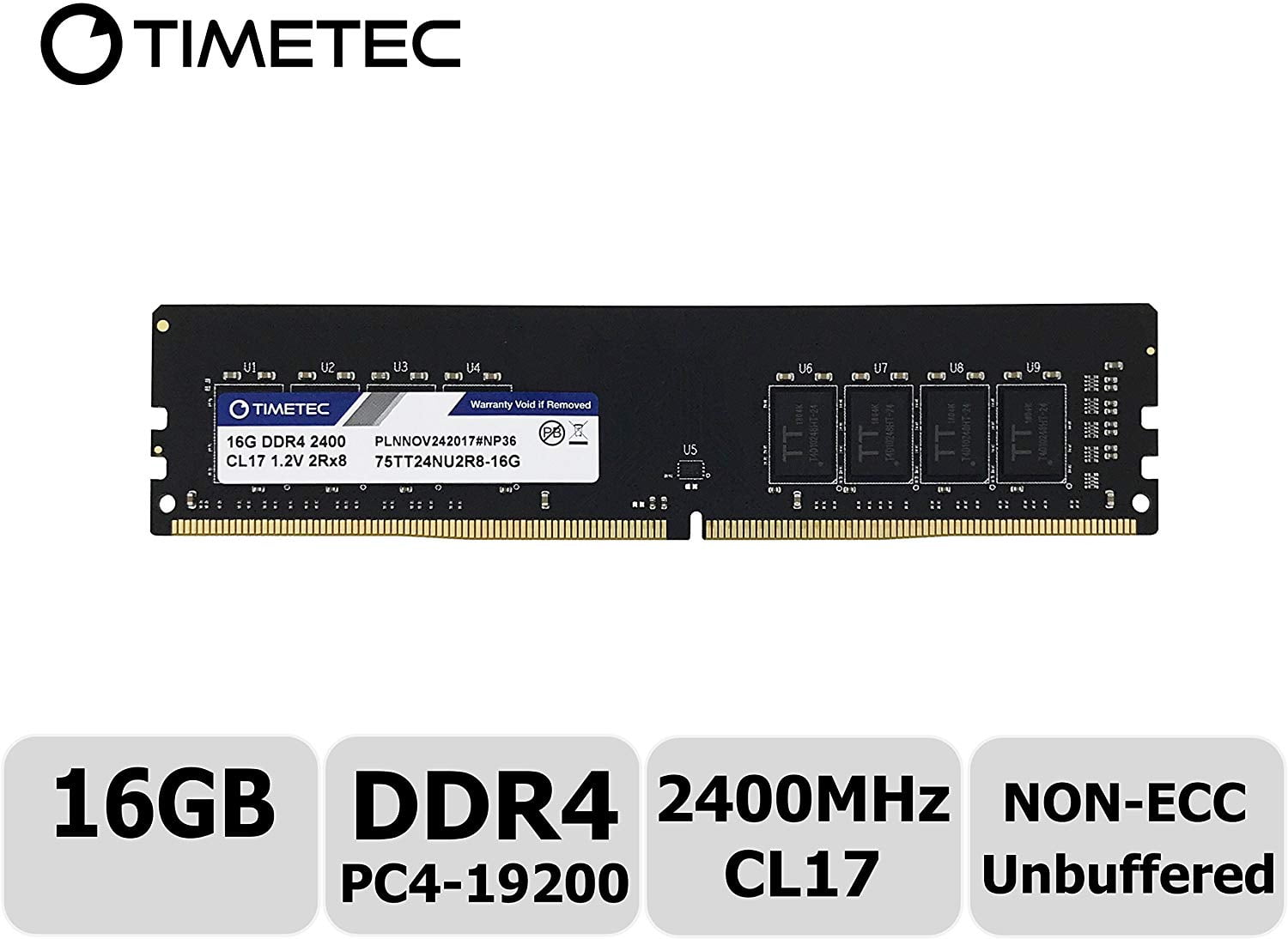 begrænse gerningsmanden Mesterskab Timetec Hynix IC 16GB DDR4 2400MHz PC4-19200 Non-ECC Unbuffered 1.2V CL16  2Rx8 Dual Rank 288 Pin UDIMM Desktop PC Computer Memory Ram Module Upgrade  (16GB) - Walmart.com
