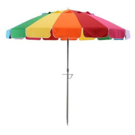 Rainbow Beach Umbrella - bayside21 - 8' rainbow tilt beach market umbrella