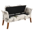 thumbnail image 4 of Home Square 2 Piece Designs4Comfort Fabric Storage Bench Set in Beige Botanical, 4 of 5