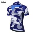 thumbnail image 2 of Maillot de ciclismo de montaña de manga corta azul deportivo WULITOTO de secado rápido para hombre, 2 of 5