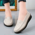 thumbnail image 4 of Vedolay Wedge Casual Shoes For Women Women's Slip On Platform Loafers Summer New Casual Soft Sole Comfortable Shoes,White 6.5, 4 of 5