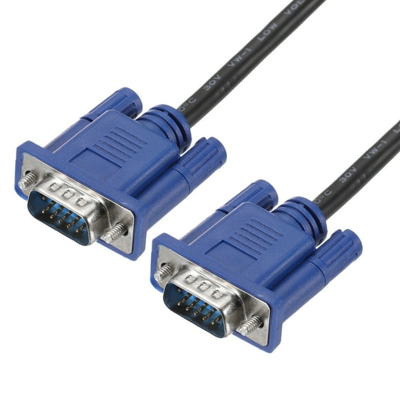Uxcell VGA to VGA Cable, 6 ft Black VGA to VGA Male to Male Video Output Cable 1920 x 1080p Resolution