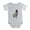 Heather Gray, variant on CafePress - Pug Photo - Cute Infant Baby Football Bodysuit