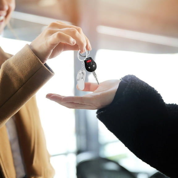 FRCOLOR Flop Keyring with FlipFlops Pendant Creative Metal Keychain for Key Holding Silver