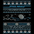 thumbnail image 2 of Men's Star Wars: A New Hope Ugly Christmas Millennium Falcon Pull Over Hoodie, 2 of 4