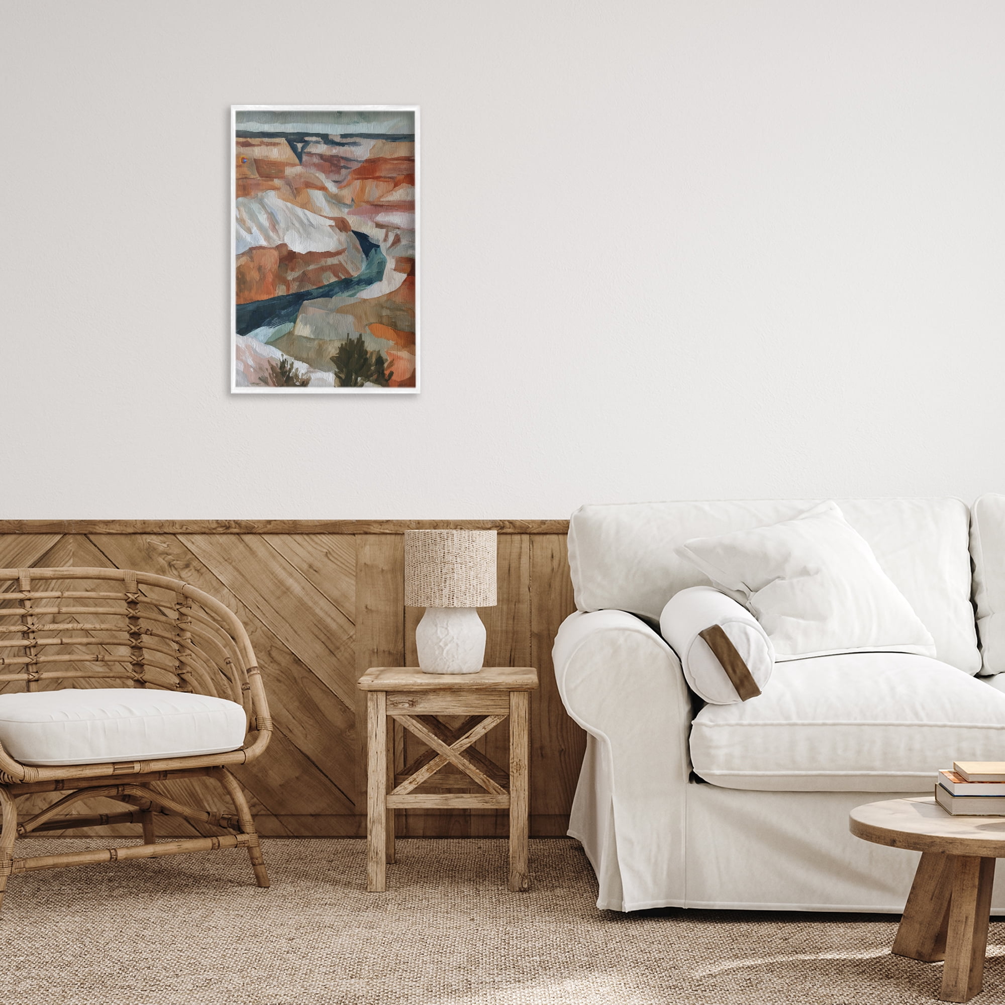 Stupell Industries Canyon Rim Textures Impression White Framed Giclee Art, design by Chromatic Storm Studio