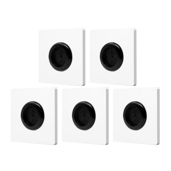 Placa de pared de 5 piezas con orificio de salida, pasacables, placa de salida, cubierta de pared para gestión de cables