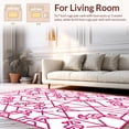 thumbnail image 2 of ODIKA 6' x 9' Machine Washable Non-Slip Area Rug, Geometric Diamond High Traffic Rug, Pink, 430106, 2 of 7