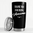 thumbnail image 3 of SANDJEST Thank You for Being Awesome Tumbler Gift Set - Birthday, Christmas, Appreciation Inspirational Gifts for Women, Men, Coworkers - 20oz Stainless Steel Insulated Coffee Travel Mug, 3 of 5