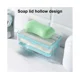 thumbnail image 4 of Caja de jabón multifuncional drenable ecológica Soporte de jabón de resorte incorporado Suministros para el hogar Azul, 4 of 5