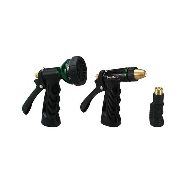 Orbit 3 Piece Adjustable Garden Hose Spray Nozzle Set Lawn Water