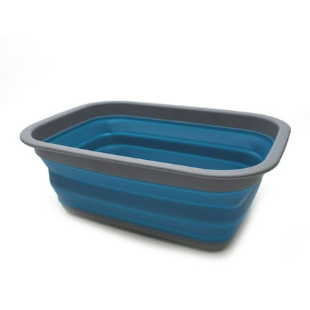 SAMMART 9.2L (2.37Gallon) Collapsible Tub - Portable Outdoor Picnic Basket / Crater - Foldable Shopping Bag - Space Saving Storage...
